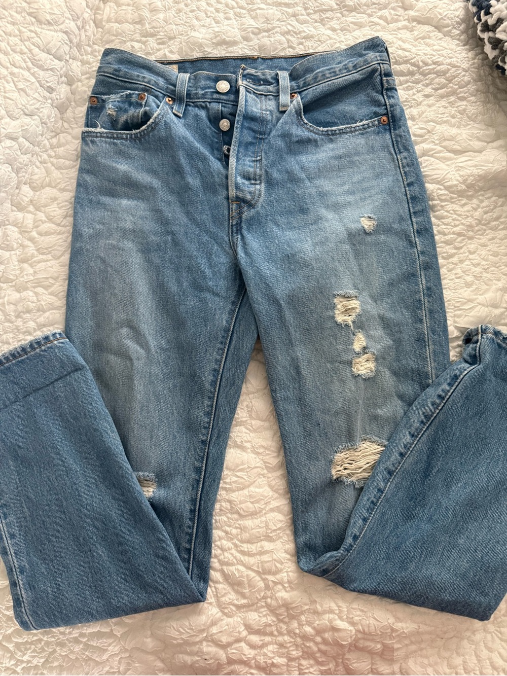Levi's Light Blue Straight Leg Jeans